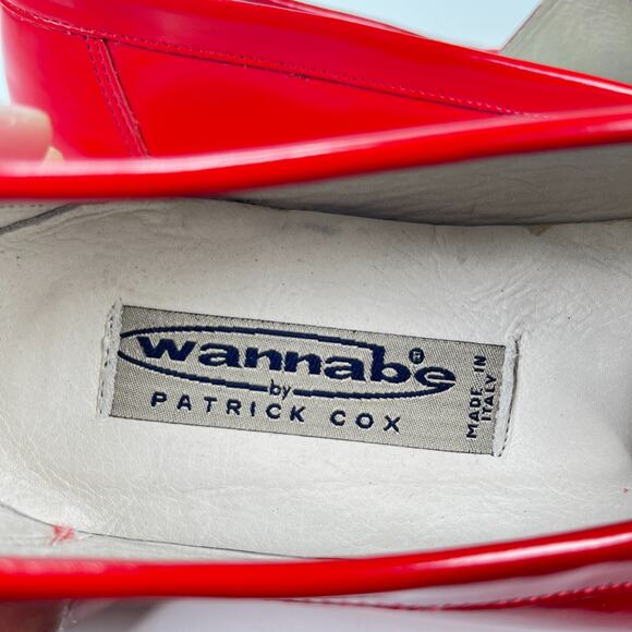 Wannabe Patrick Cox Red Patent Leather Slip-On Casual Loafer Shoes Women Size 40 - Picture 9 of 11